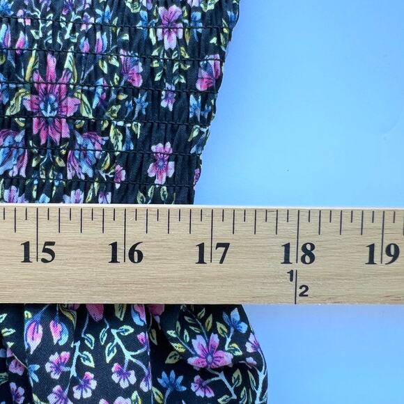 Torrid 0X Purple Pink Floral Off Shoulder Romantic Boho Bell Sleeve Dress - Picture 14 of 16